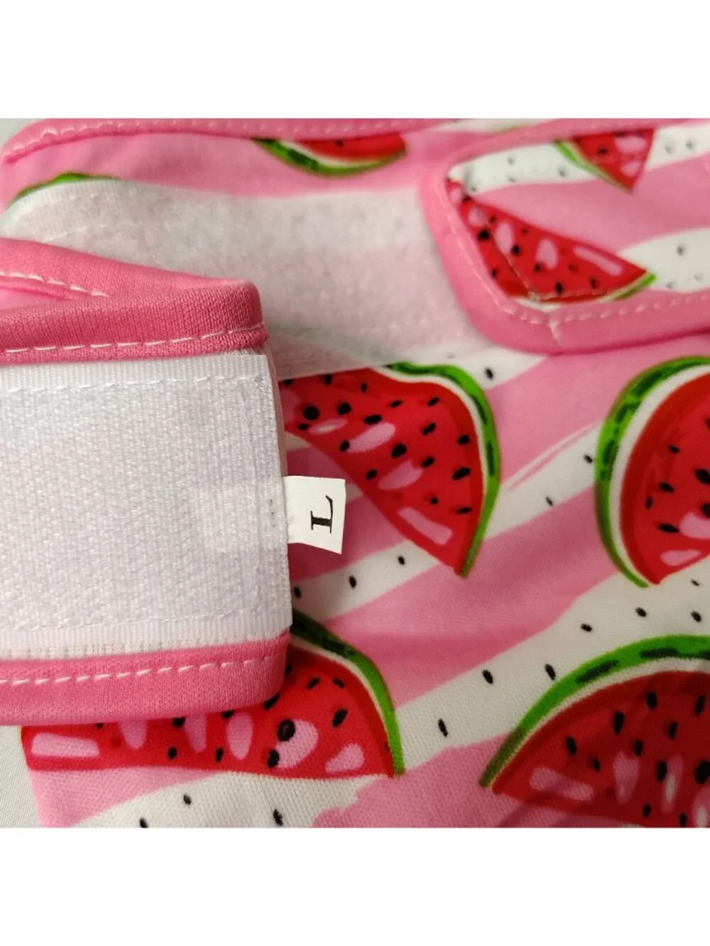 Reusable Female Dog Large Diaper Panty With Adjustable Straps Watermelon Print